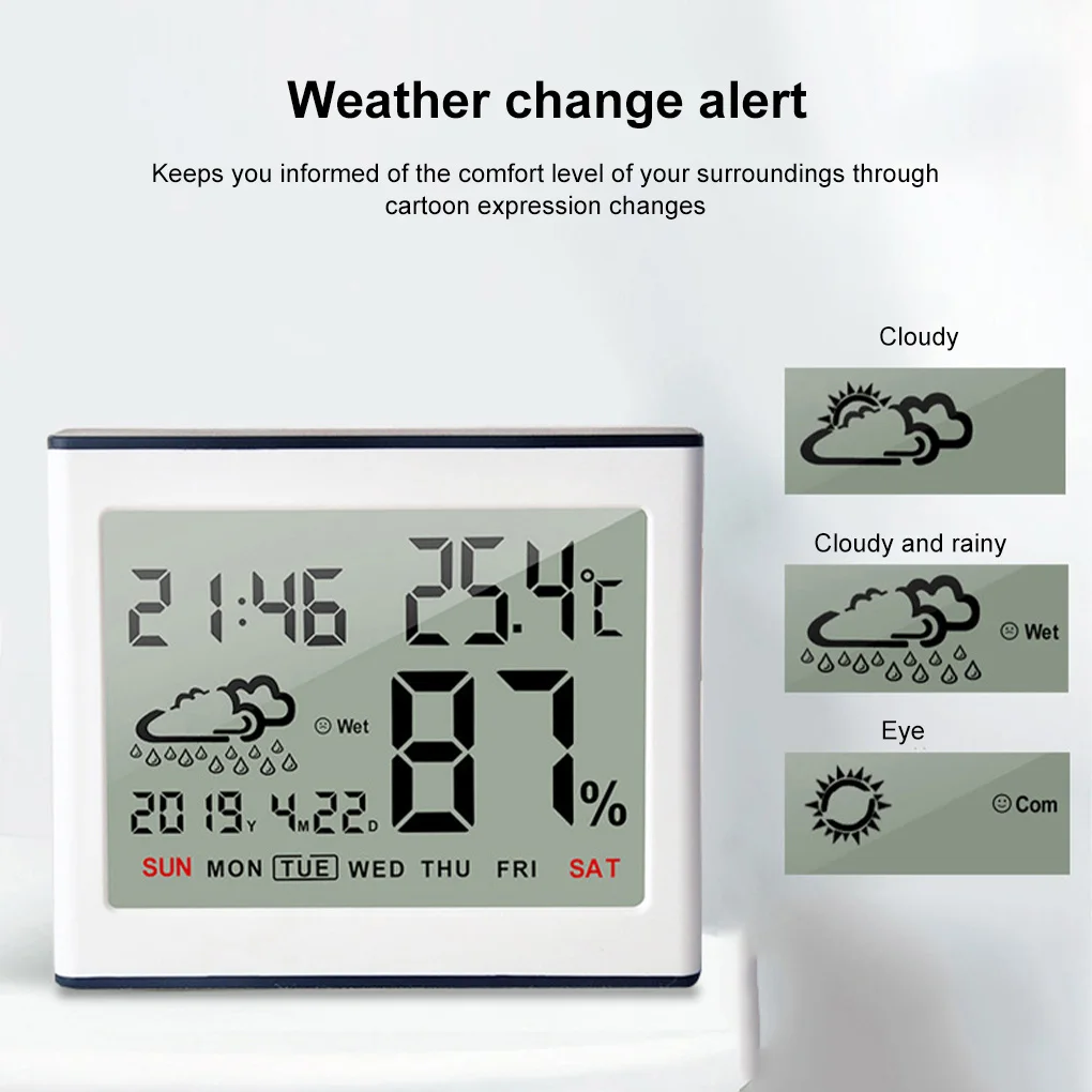 thermometer adjustable electronic hygrometer with bracket hanging detector weather station temperature humidity meter free global shipping