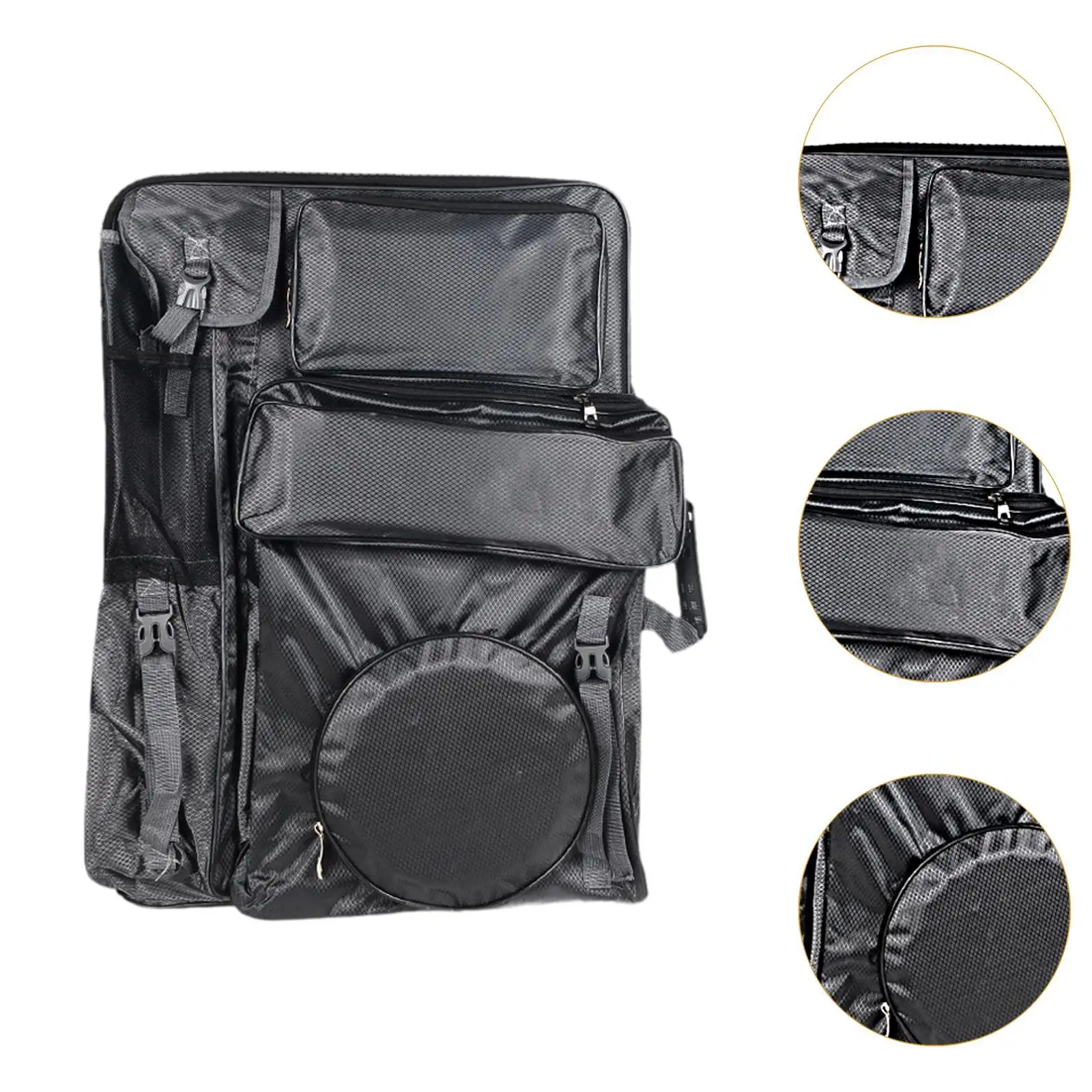 2/4K Art Portfolio Case Portable Supply Carrying Bag Sketch Pad Storage for Brushes Paint Palette Poster Board Pencils