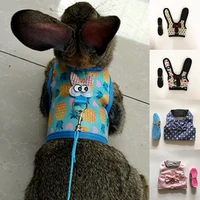 rabbit vest outdoor walking harness leash set cute clothes for puppy kitten small animal traction rope chest harness pet supply