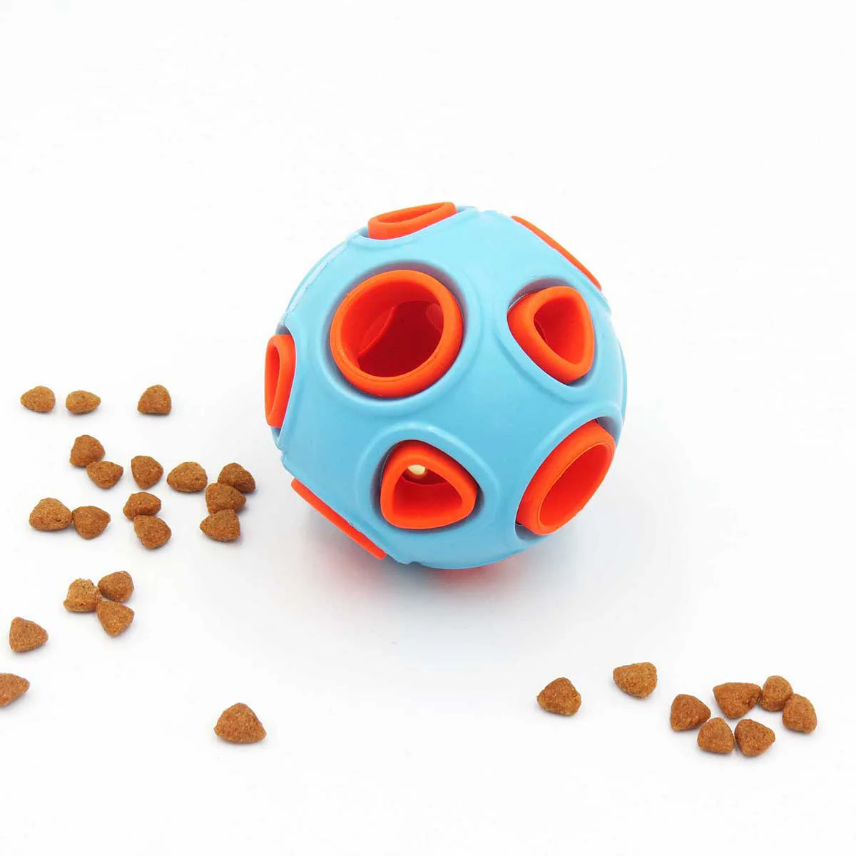 

Creative Educational Sound Dog Ball Toy Pet Leaking Ball Plaything for Big Middle Pet Dog (Orange and Blue White)