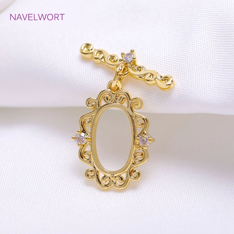 Латунные позолоченные застежки 18K закрученные с плоским концом Необычные OT