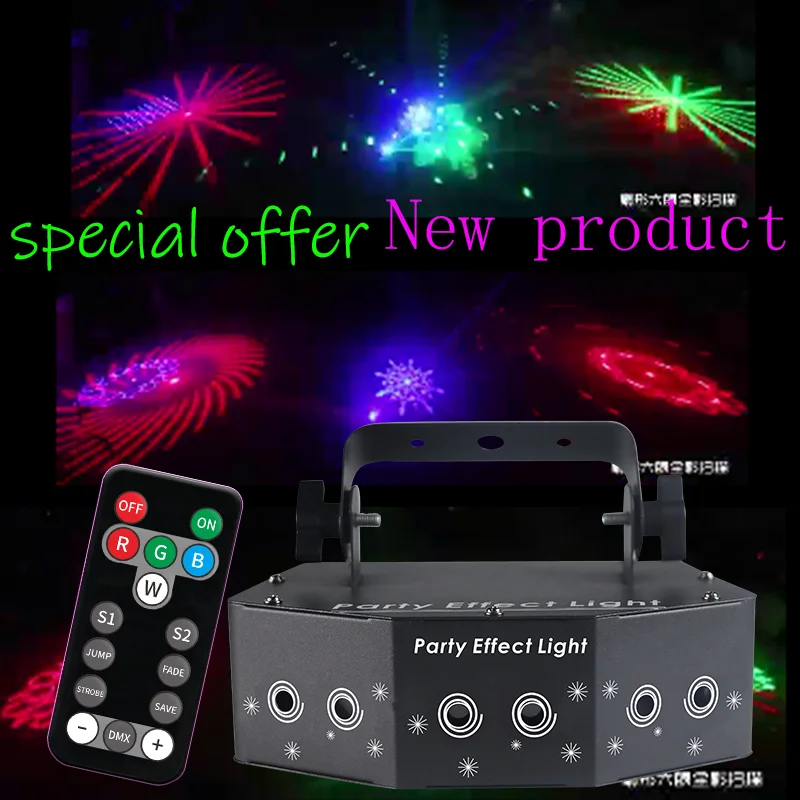 LED Party Lights Disco Laser RGB Laser Lights DJ Projector Stage Mini Laser with DMX512 and Music Control Mode