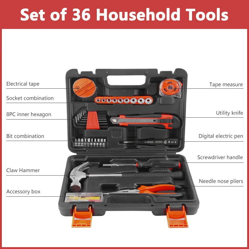 

Professional Hand Tool Set Car Repair Tool Kits Mechanical Tools Box for Home Workshop Ratchet Socket Wrench Set Screwdriver Kit