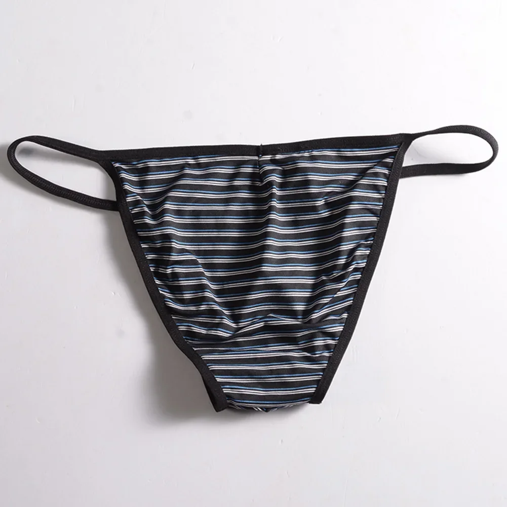 Нижнее белье мужское полосатые с принтом маленькие трусы для фитнеса низкой