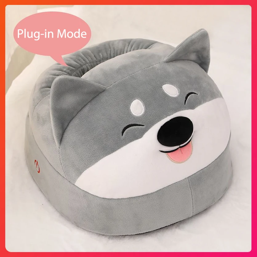 

Plush Electric Foot Warmer Can Be Washed And Massage Foot Heating Control Setting Foot Warmer Gift USB Charging Fast Heating