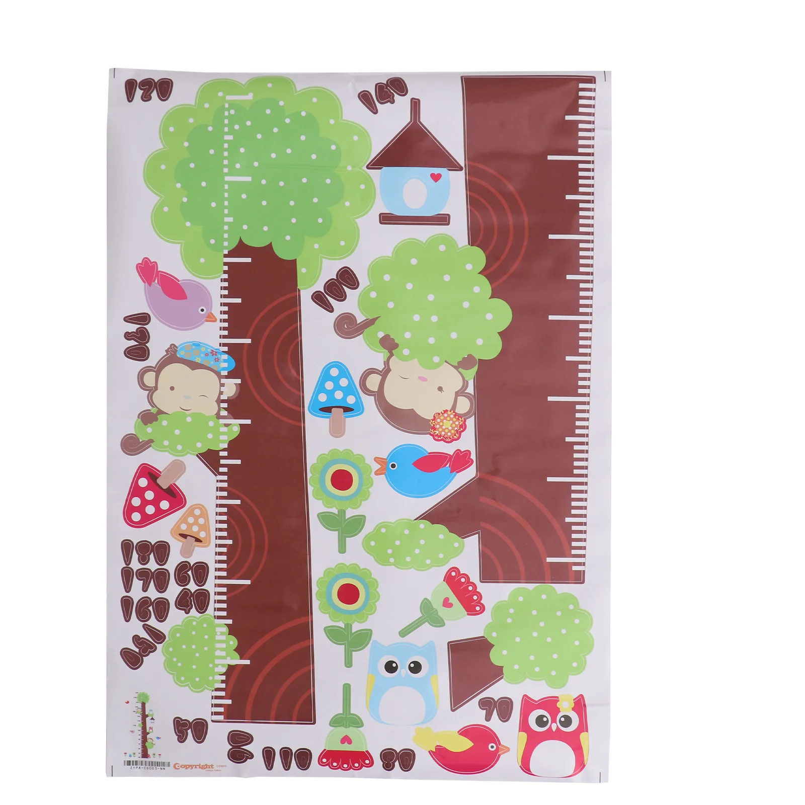 1PC Wall Sticker Cartoon DIY Removable Decor Growth Chart for Bedroom