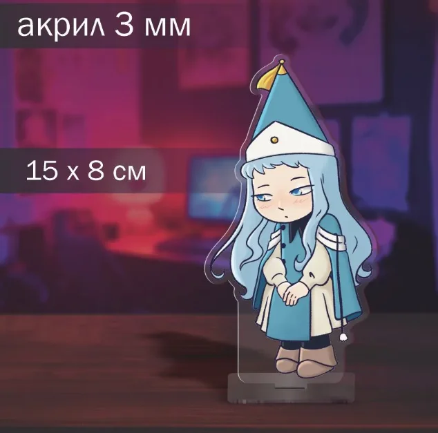 Фото Акриловая фигурка-стенд 15 см в Q-стиле: Коллекционный аксессуар по аниме Witch Hat Atelier AgottTetia, изысканное украшение, игрушка №4