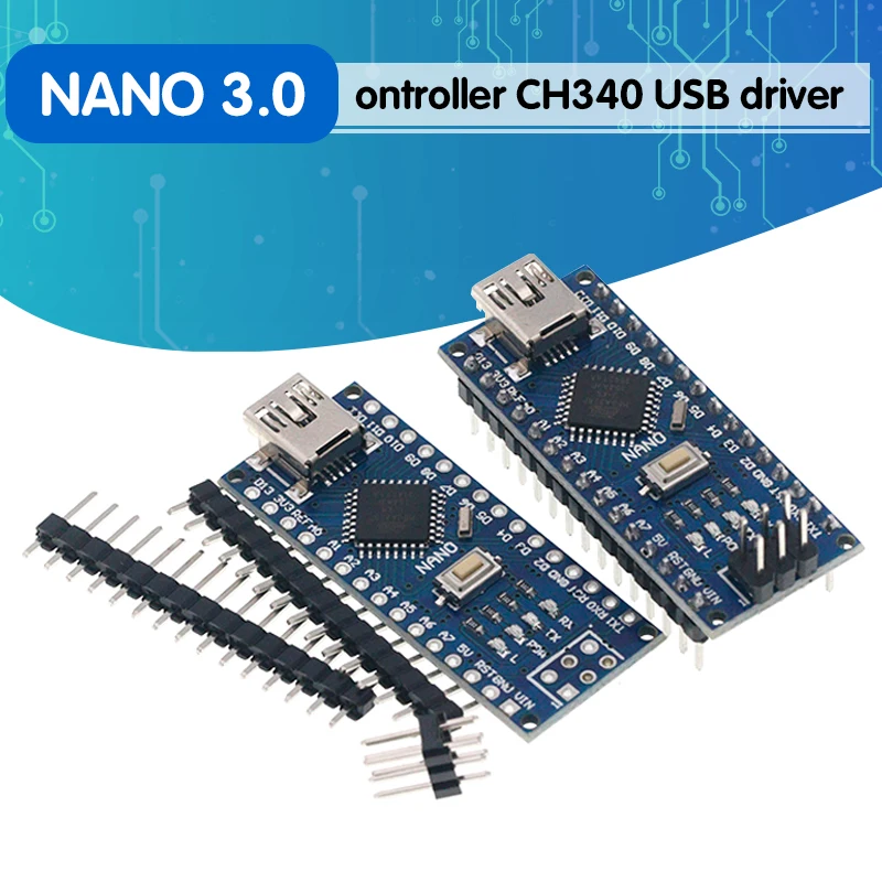 Nano Mini USB с Загрузчиком совместимый контроллер 3 0 CH340 драйвер 16 МГц v3.0 ATMEGA328P/168P для