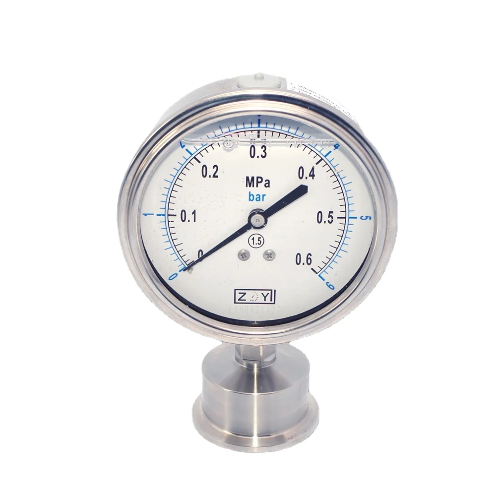 

Clamp Connect Sanitary Diaphragm Pressure Gauge