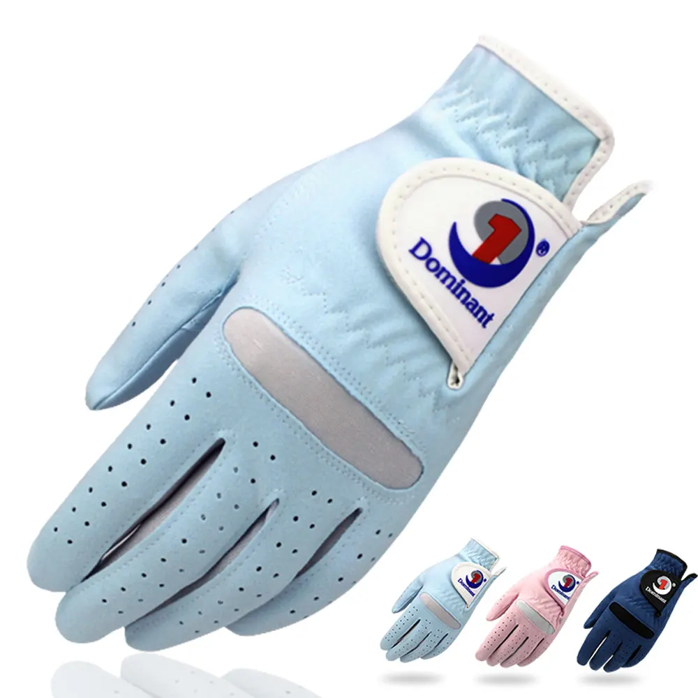 1 pair Men Woman golf gloves fabric Blue Pink glove left right hand for golfer breathable sports glove driver gloves