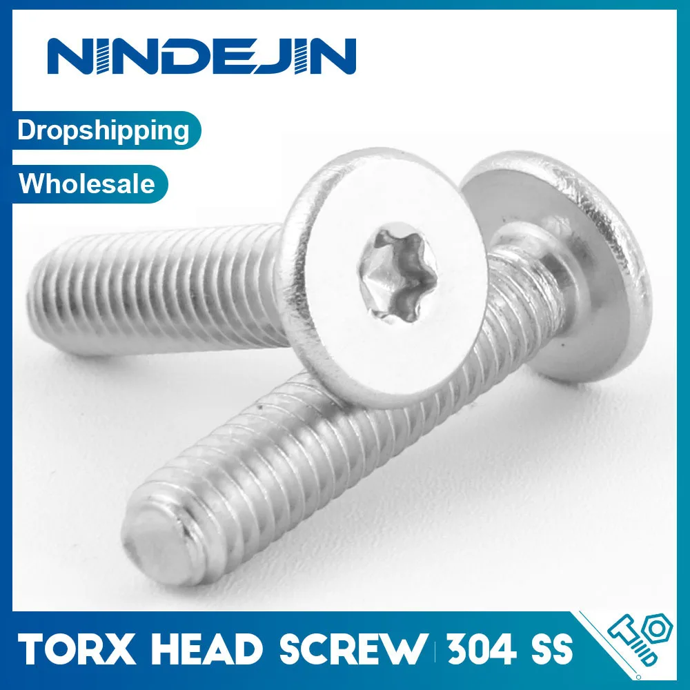 

NINDEJIN Винты Torx М2-М8 нержавеющая сталь 5-50 шт