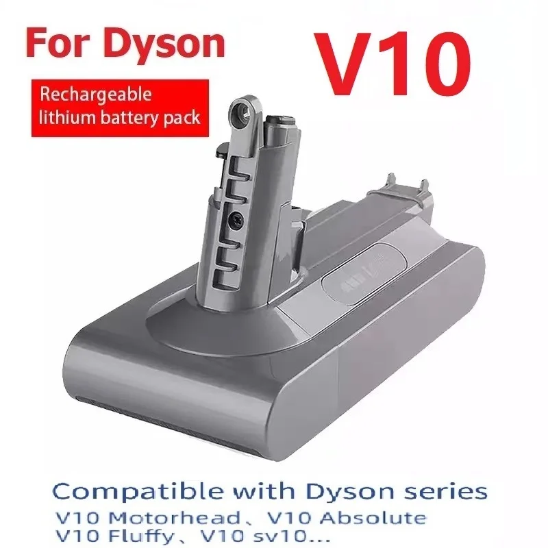 Аккумулятор для пылесоса Dyson V10 SV12/Animal/Fluffy, совместимый с насадками Motorhead/Absolute, на литиевой батарее.