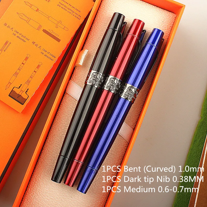 Ручка перьевая титановая с чернильными наконечниками 3 шт. |