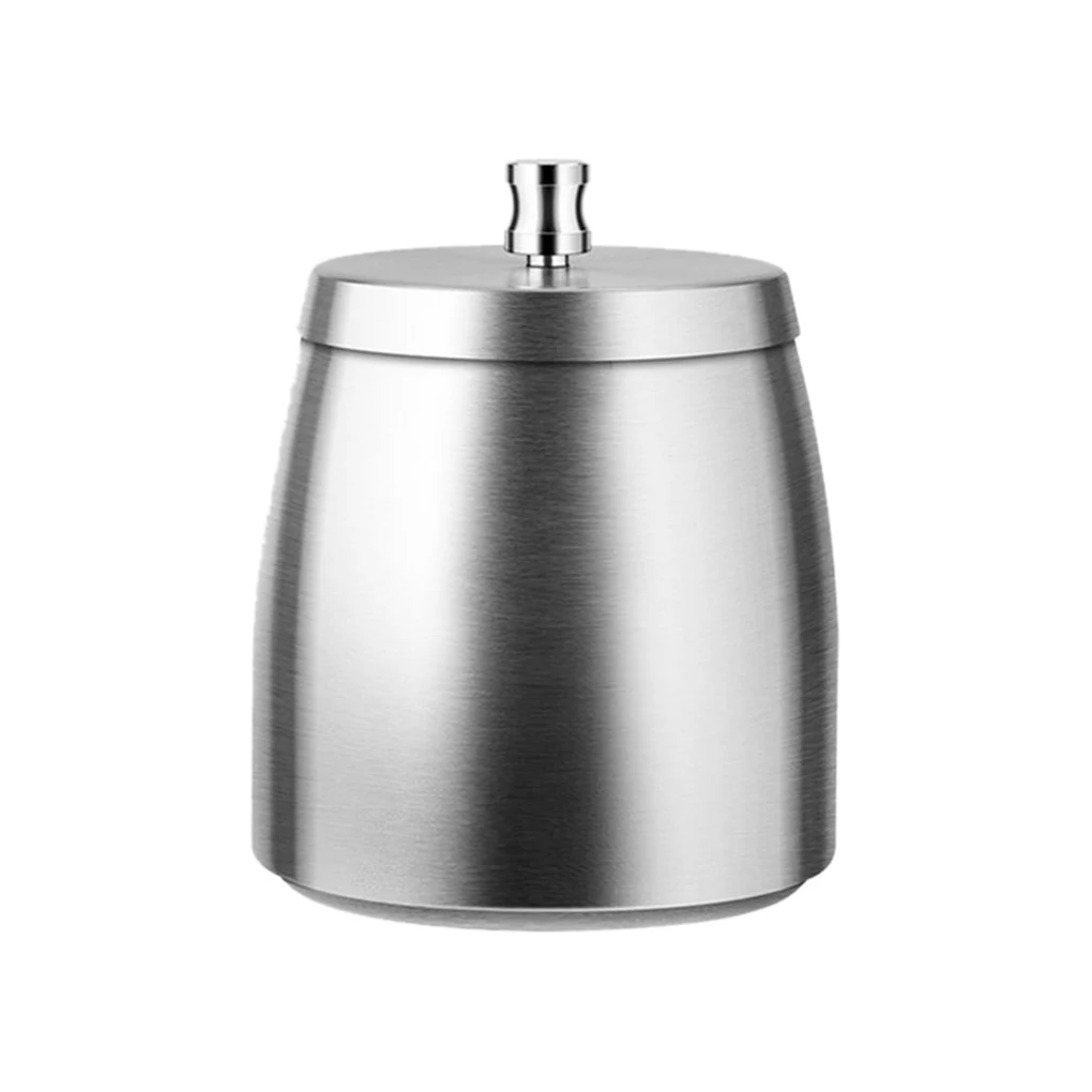 Outdoor Ashtray with Lid for Cigarettes Stainless Steel Windproof Rainproof Ashtray for Outside Home Table Bar KTV
