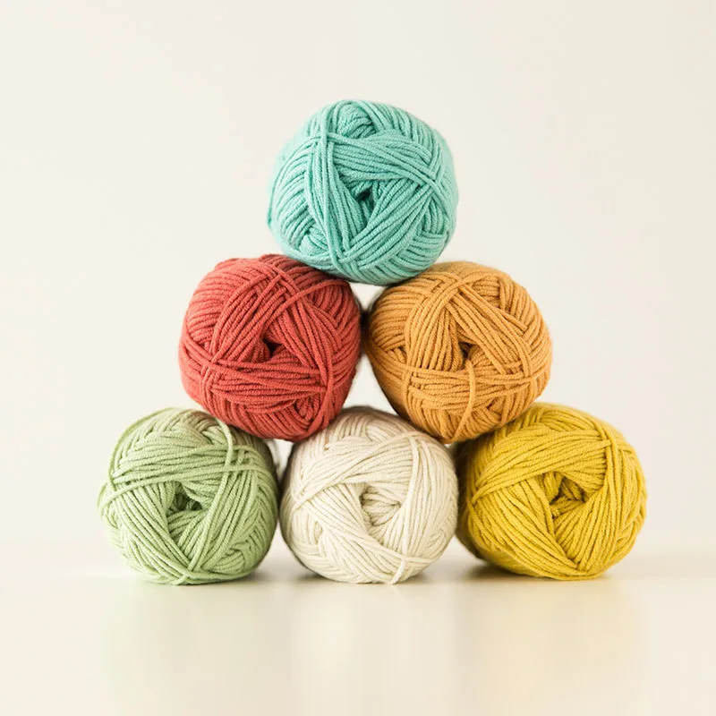 

Susan's Family 50g/roll 4-ply Combed Cotton Baby Wool Ball Sweater The High Quality Crochet Material Cotton Yarn for Crochet