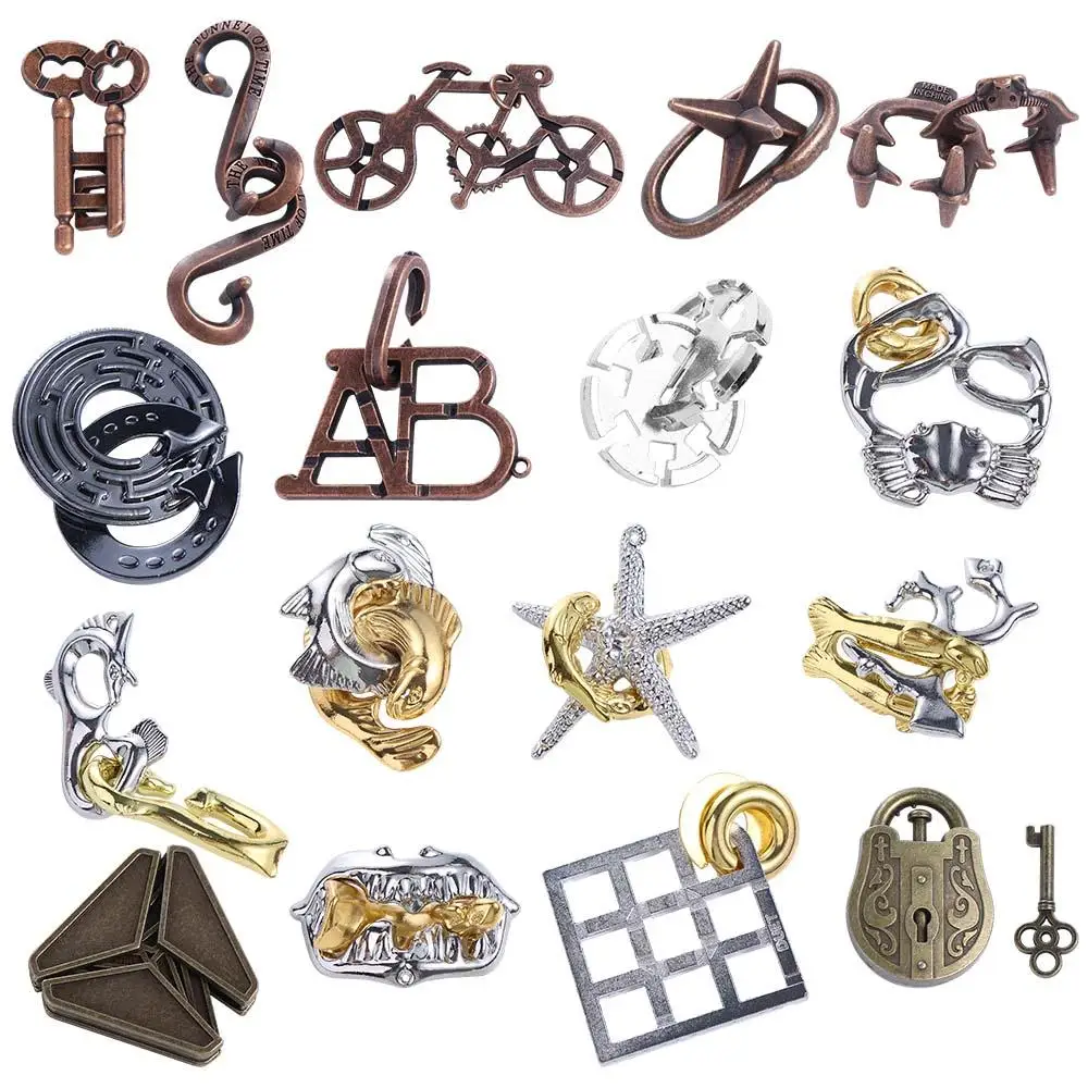 

Intelligence Early Learning Educational Luban Lock Puzzle Toy Metal Brain Teaser Toys Metal Wire Puzzle Puzzles Game