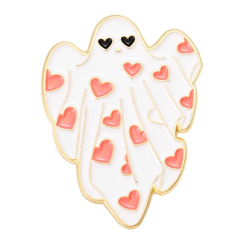 Cute Friends Pin Ghost Brooch Halloween Spooky Alloy Backpack Accessories Gift for Children |