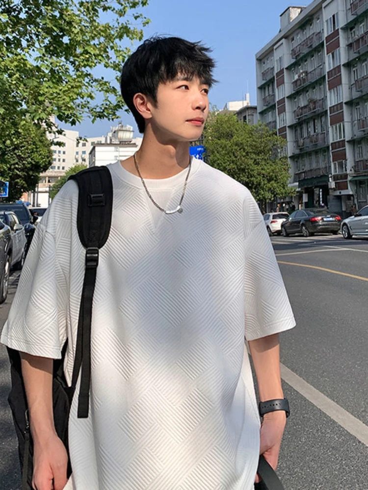 2023 Summer Unisex Asual Suit Men's Hong Kong Style Short SleeveT-shirt Korean Streetwear Casual Preppy Shorts Two Piece Set