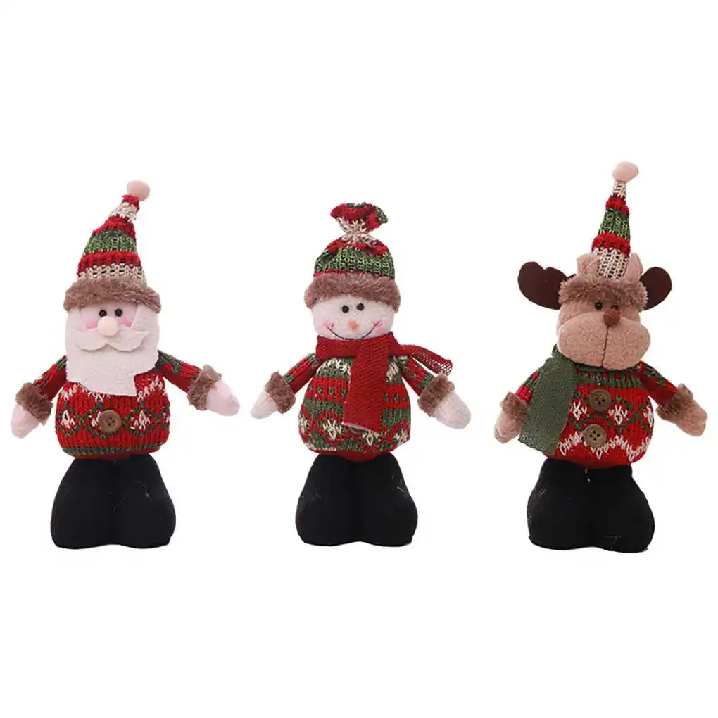 Show Case Decoration Gadget Standing Toy  Santa Reindeer Snowman Doll Christmas Tree Xmas Wall Window Office Home Ornament