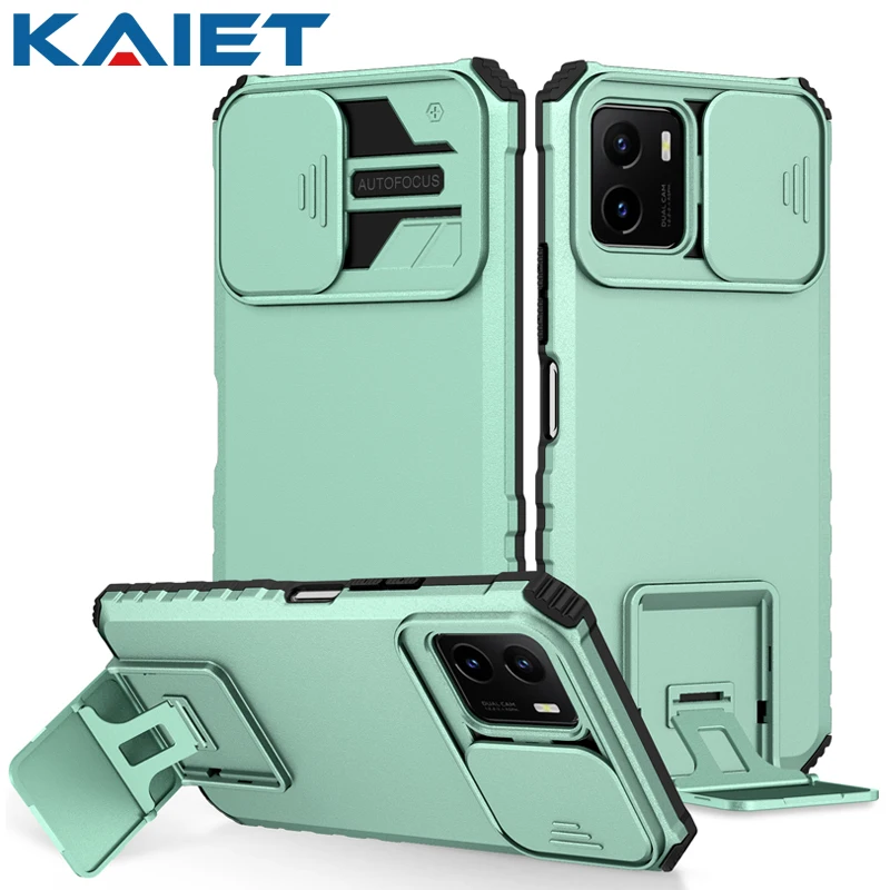 

KAIET Shockproof Phone Case For VIVO S10E Strong Anti-Fall Armor Bracket Push Window Protective Cover For VIVO V23E V23 5G