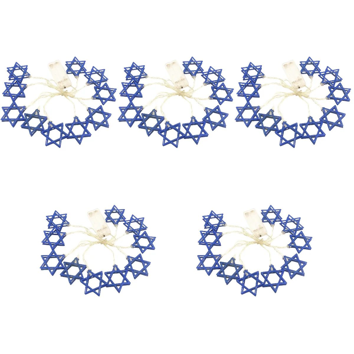 

5x Hanukkah Decoration String Lights Hanukkah Decorations Six Pointed Star String Festival String Lights