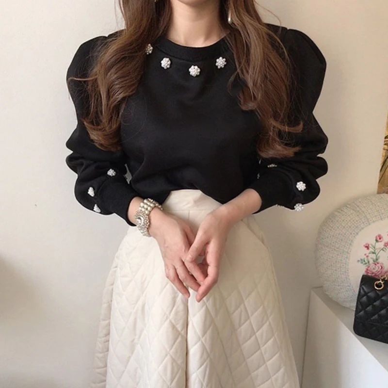 

Женская толстовка с вышивкой и круглым вырезом, 2 предмета