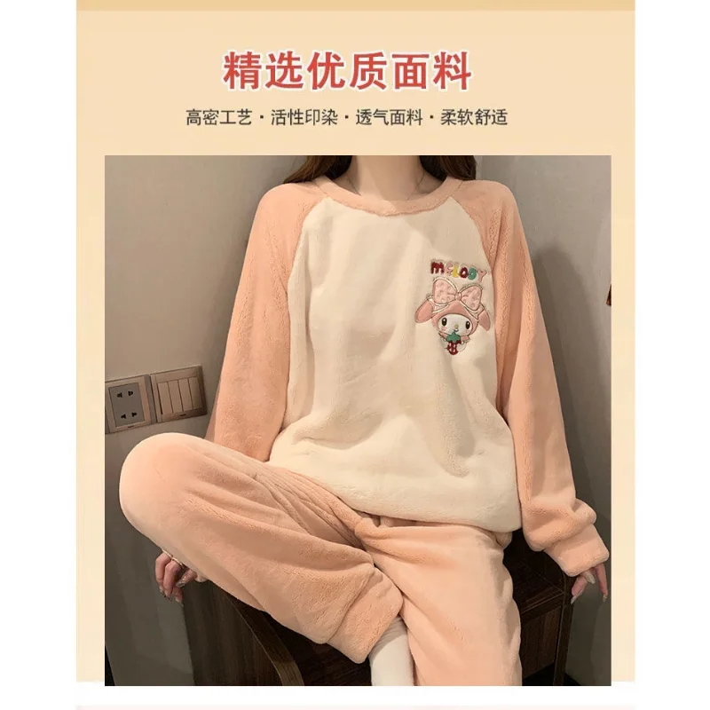 Sanrio Pacha Dog женский зимний пуловер с круглым вырезом пижама длинными рукавами