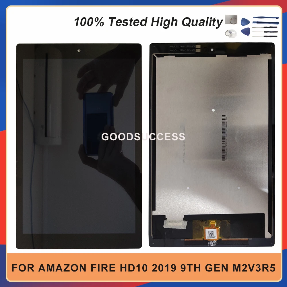 

Original For Amazon Fire HD10 2019 9th Gen M2V3R5 LCD Display Touch Screen Digitizer Assembly Free Tools