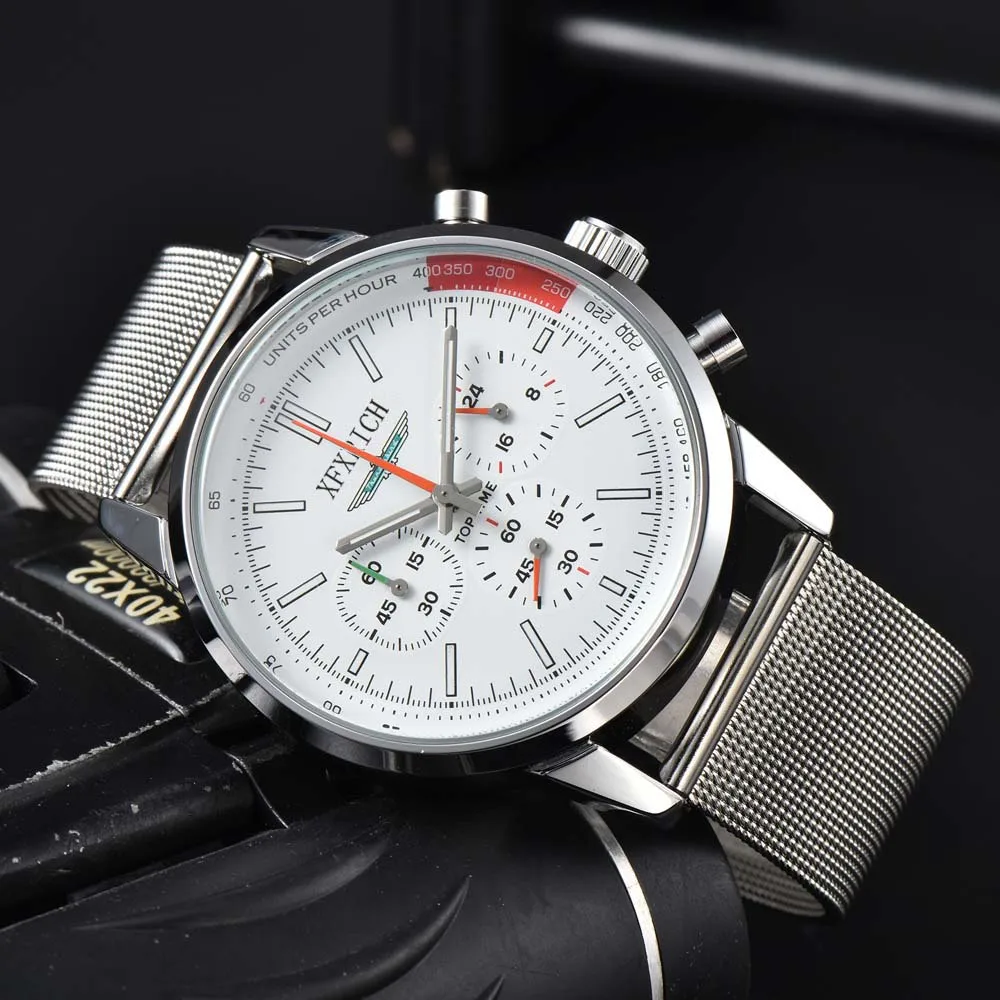 

Top Quality Original Brand Watches For Mens Business Multifunction Sports WristWatch Automatic Date Chronograph Quartz watch
