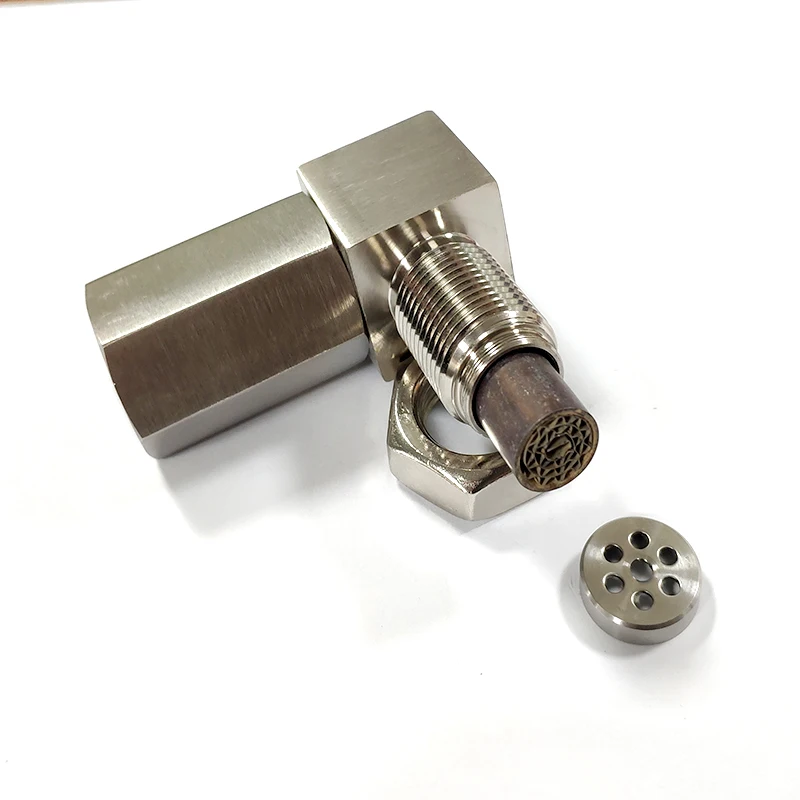 Exhaust Catalyst Rear Oxygen Sensor Spacer 90 Degree Mini Catalyst Lambda O2 Adapter CEL Fix, M18*1.5 Universal