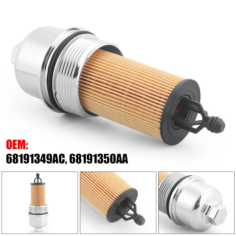 Комплект алюминиевых крышек и масляных фильтров 68191350AA 68191349AA для Chrysler Dodge Jeep Cherokee Wrangler 68191350AA-001