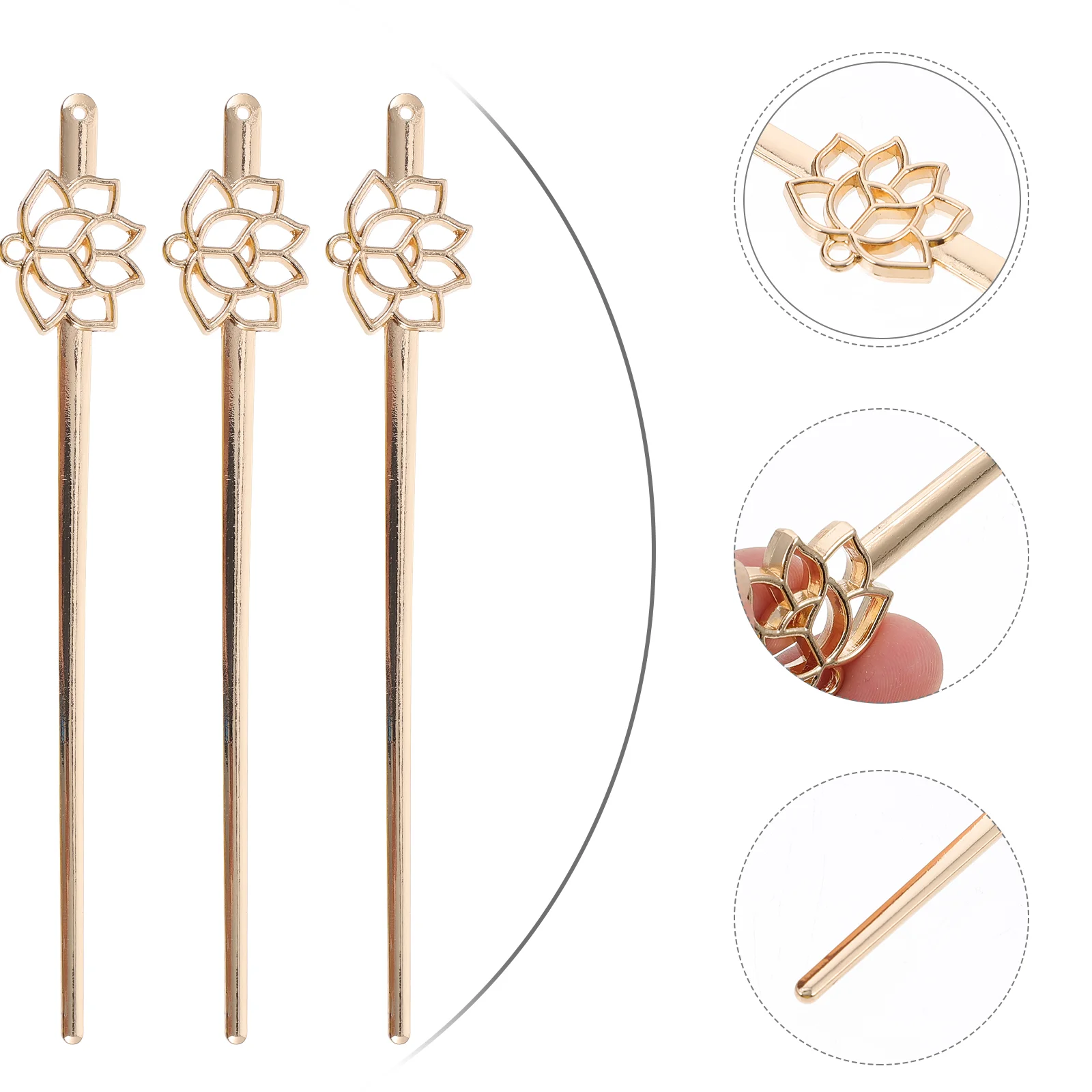 

Hair Stick Clips Chineseaccessories Style Making Vintage Clip Hairpin Alloy Retrobride Flower Headdress Classical Chopsticks