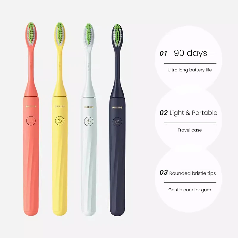 

Philips One Series Electric Toothbrush HY1100 AAA battery Powered Micro Vibration Tooth Brush 3D Cutting Soft Bristles IPX7