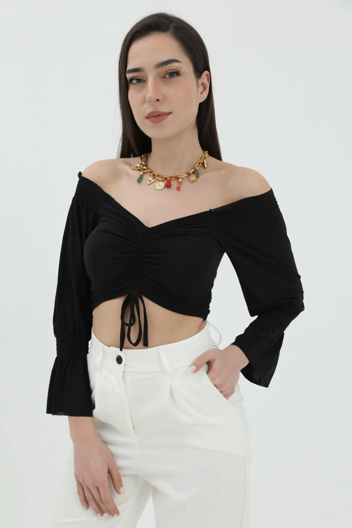 

Женская летняя укороченная блузка, плиссированная укороченная блузка спереди, повседневная майка, блузка без рукавов