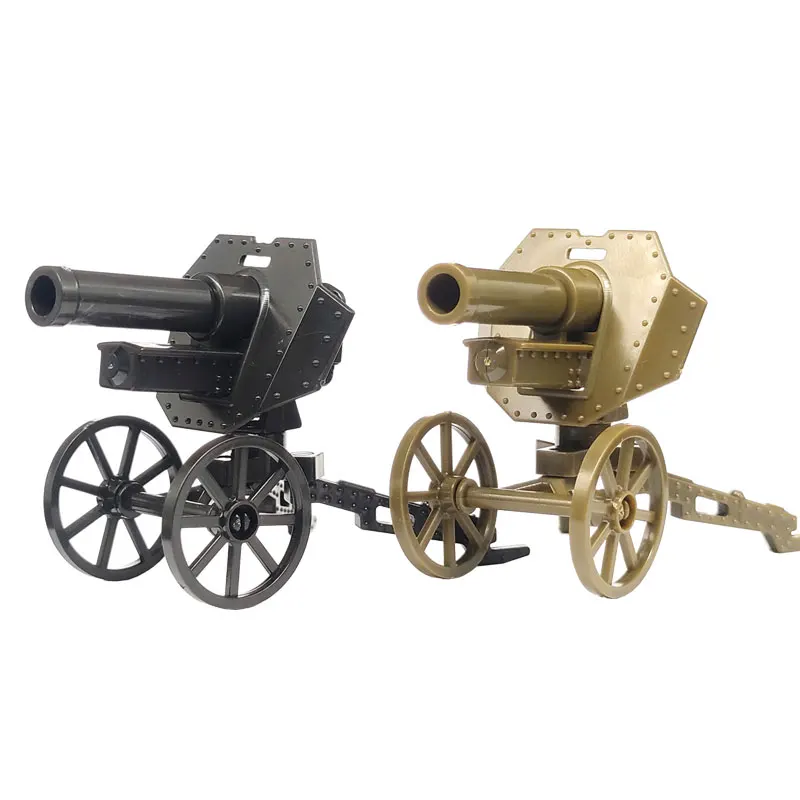 

Wholesale military building blocks mountain guns World War II wild mountain guns small particles assembled toys children's gifts