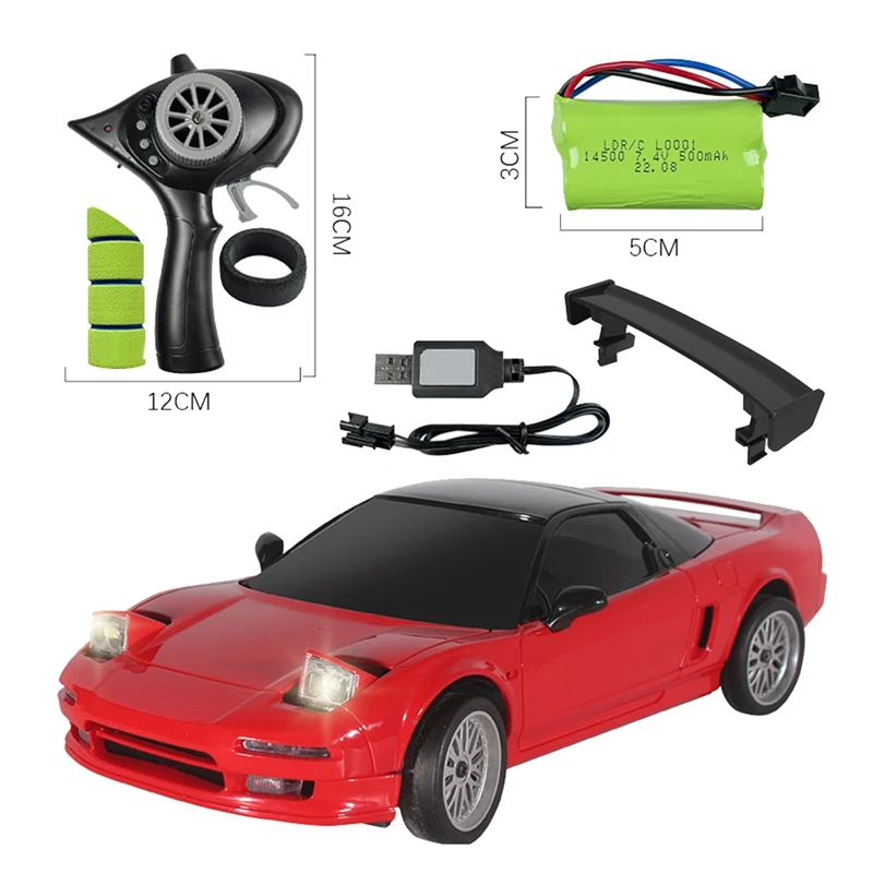 LD1803 1/18 2.4G 2WD RC Автомобиль для дрифта Светодиодные фонари Полномасштабная