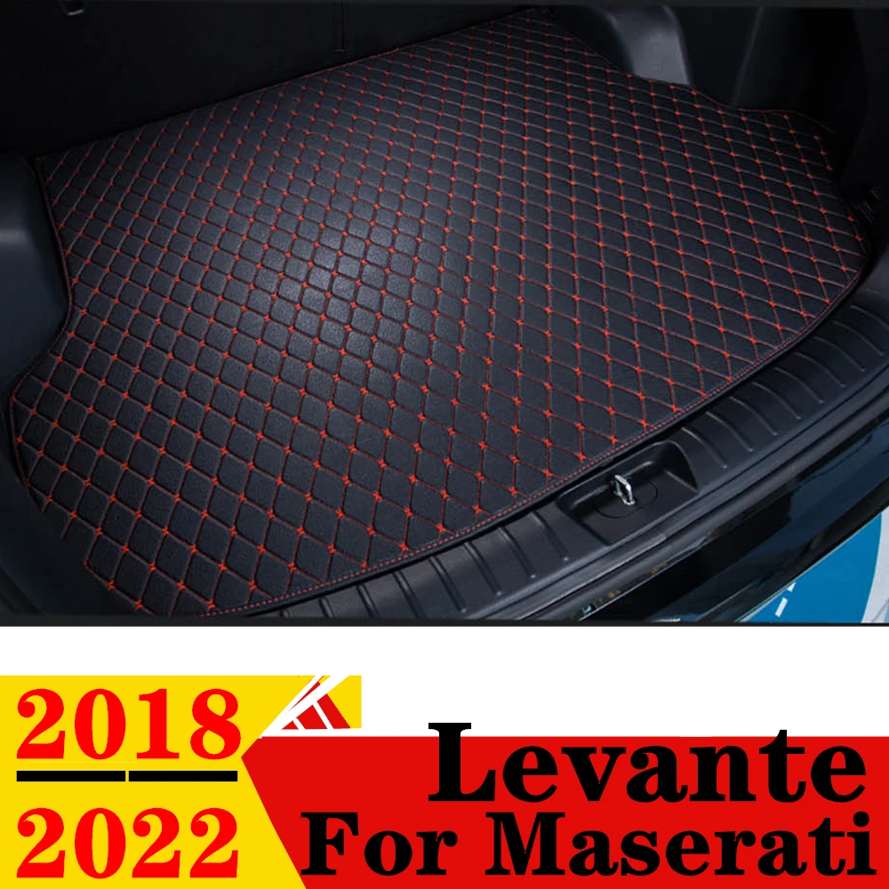 

Car Trunk Mat For Maserati Levante 2018-2022 All Weather XPE Flat Side Rear Cargo Cover Carpet Liner Tail Parts Boot Luggage Pad