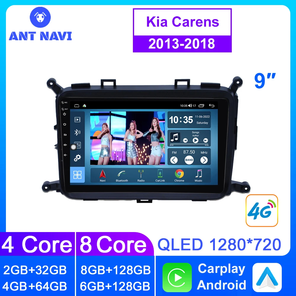 

AntNavi Android all-in-one для Kia Carens 2013 2015-2018 автомобильный стерео 2 Din Android gps-экран автомобильный радиоприемник мультимедийный плеер Carplay