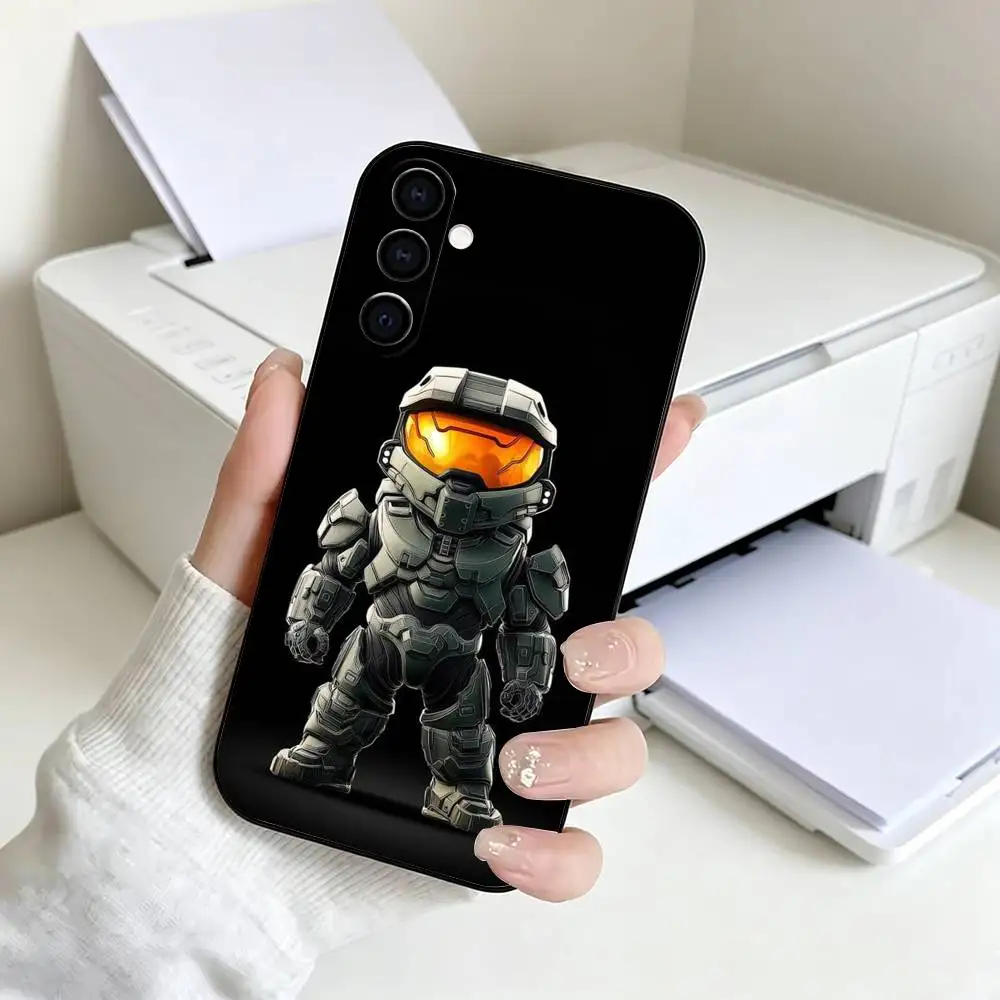Фото Чехол для телефона Game Space H-Halos-es Gun Black из мягкого силикона для Samsung A73 20,21,22,31,32,52,53,72 №4