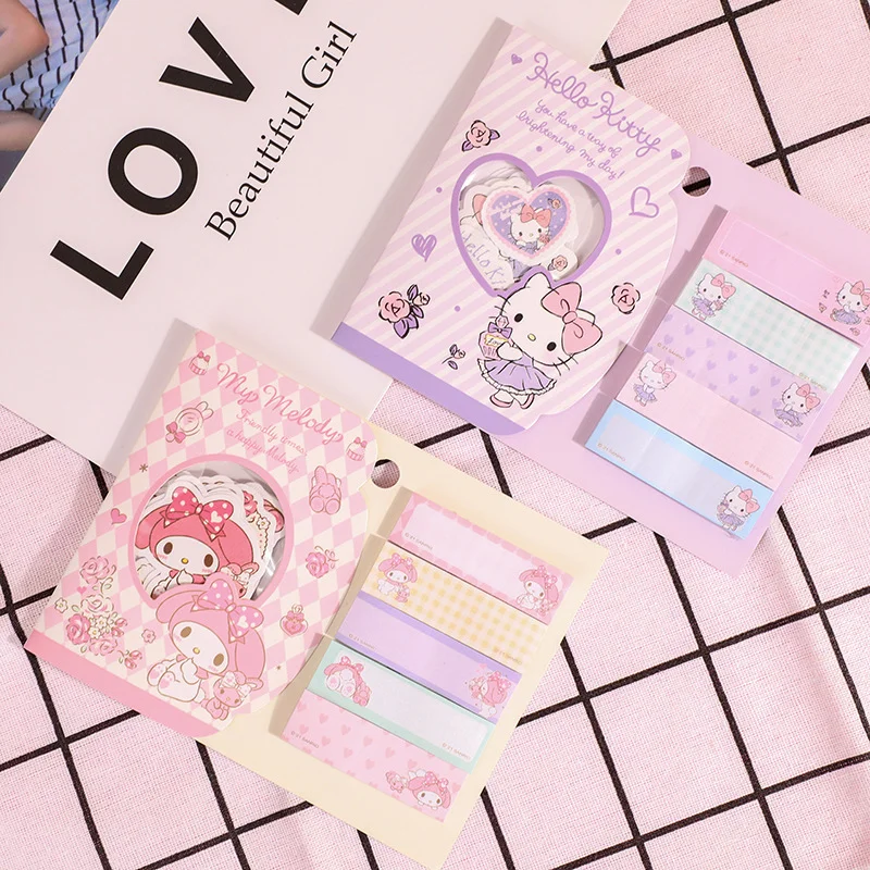 

Kawaii Sanrio Notepad Cute Hellokittys Kuromi My Melody Cinnamoroll Cartoon Diy Combination Notepad Stationery for Girls Gifts