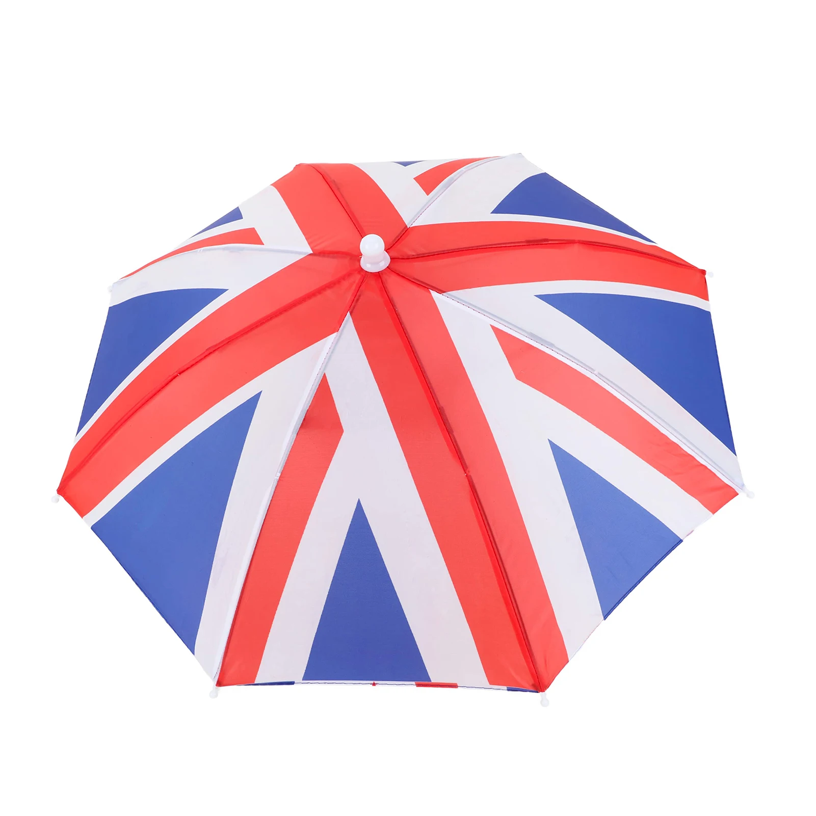 

Union Jack British Flag Inverted Umbrella Hats Hand-Free Foldable Umbrella Caps Sun Rain Blocker For Adults Party Supplies