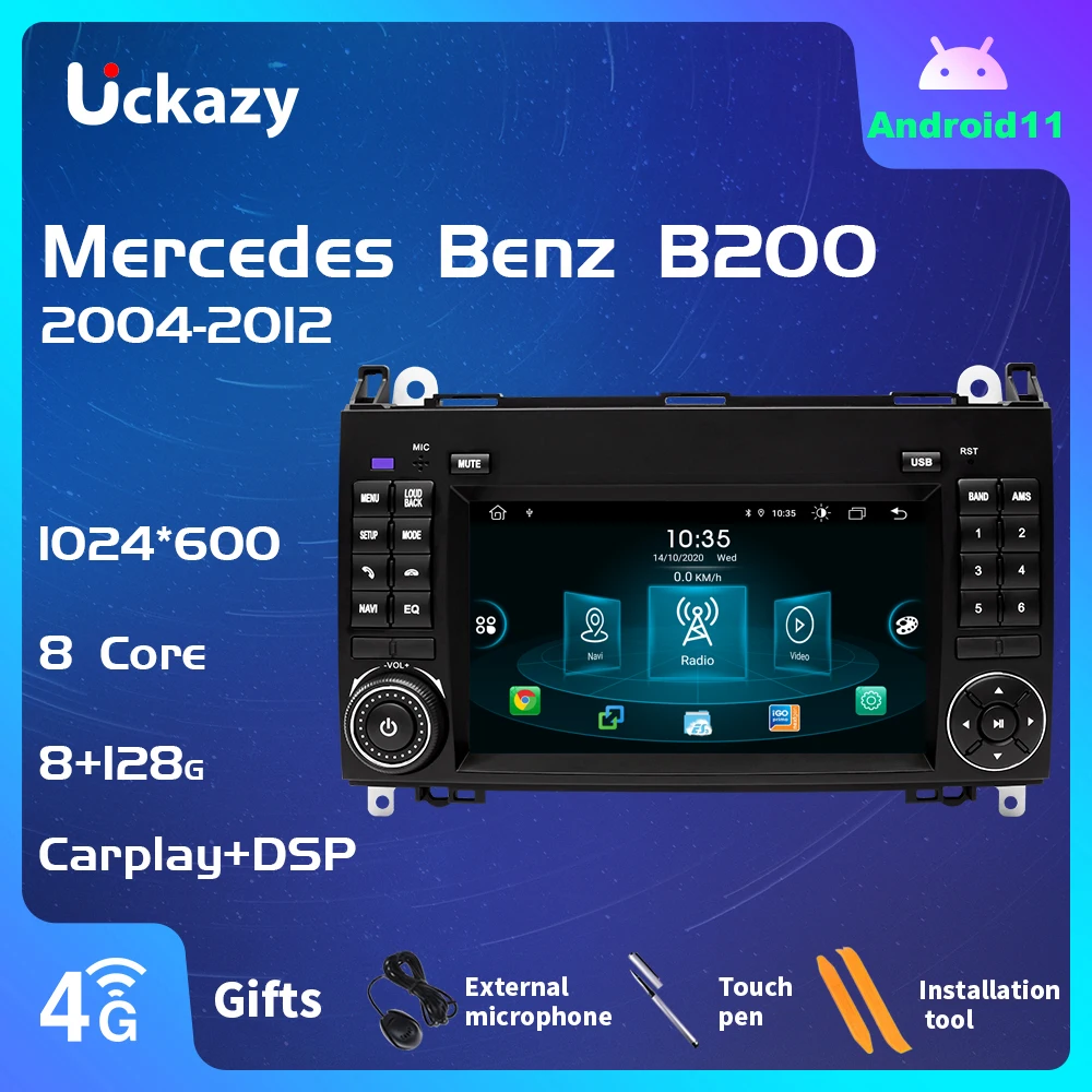 Автомагнитола Uckazy мультимедийный плеер на Android 11 с восьмиядерным процессором GPS