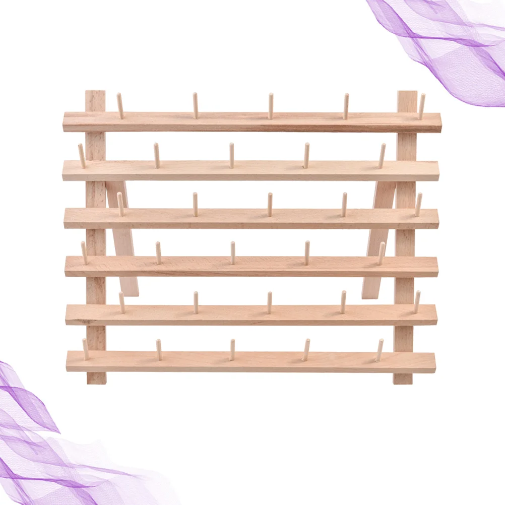 

Wooden Thread Rack Sewing and Embroidery Thread Holder 30 Spools Thread Storage Organizer Stand for Folding screen separator