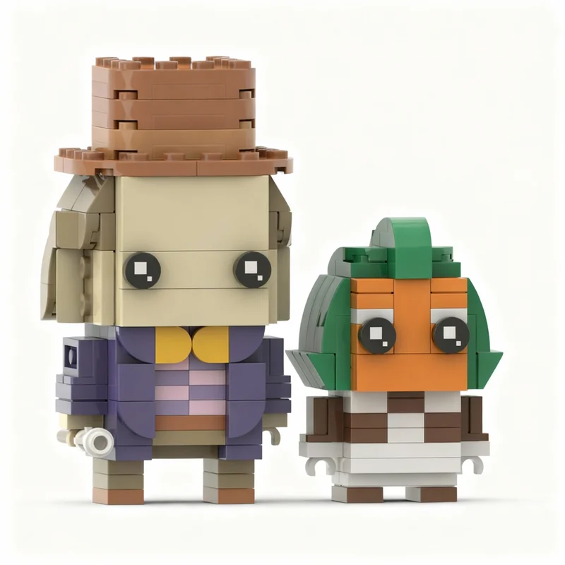 246 деталей MOC Willy Wonka Oompa Loompa: Модель-конструктор Chocolate Brickheadz, игрушка для сборки, рождественский подарок, DIY для детей (art.: 3920dc7b720ce) - 3920dc7b720ce
