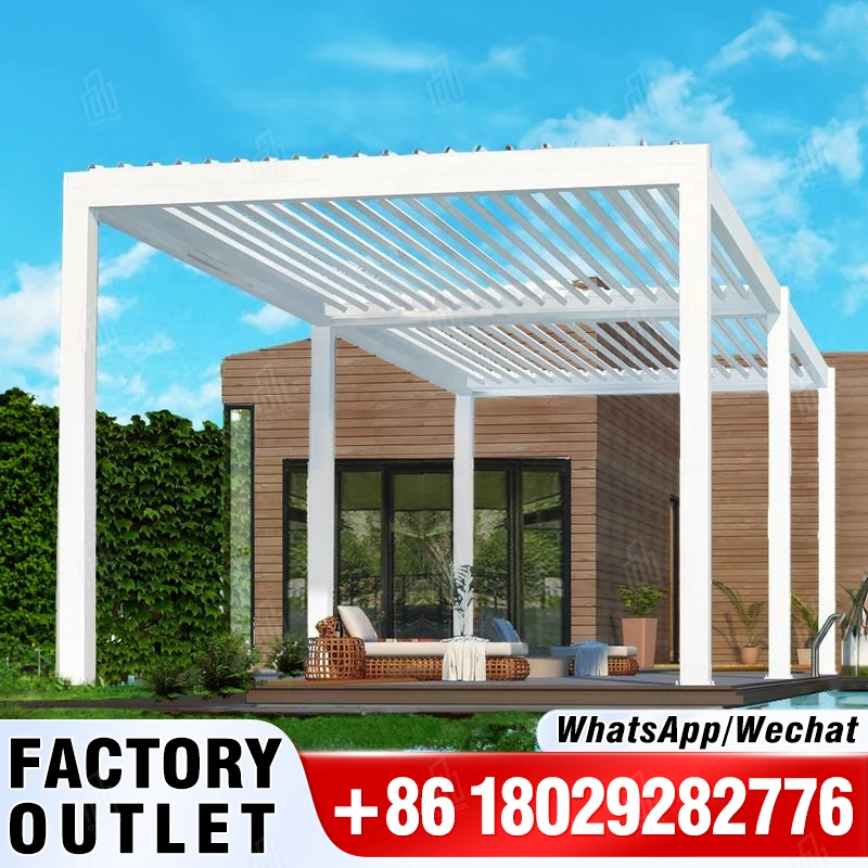 Фото Mooxon Pergola, современная палатка-альтанка, садовая уличная выдвижная навесная крышка, патио, беседка, тент, алюминиевый павильон №1