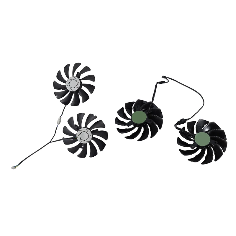 

1 Pair Image Card Fan 85Mm Ha9010h12f-Z 4Pin Cooler Fan & 1 Pair 88MM Image Video Card Fan Cooler T129215SU