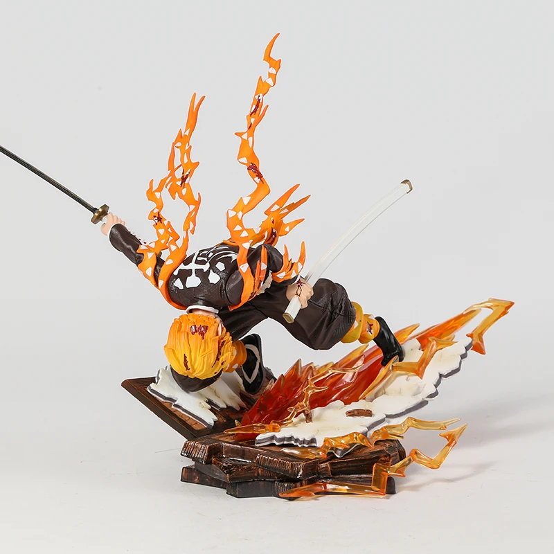

Demon Slayer Zenitsu Agatsuma PVC Figure Model Statue Collection Toy with Light