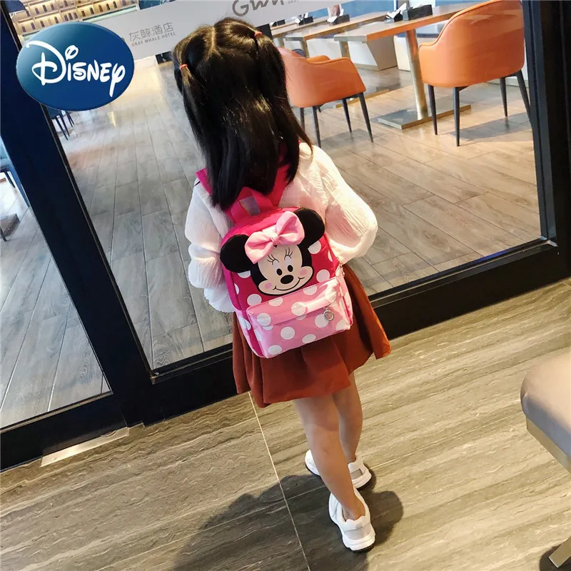 Disney's New Cartoon Mickey and Minnie Backpack Kindergarten Middle and Large Class Boys Girls Large-capacity Student Schoolbag