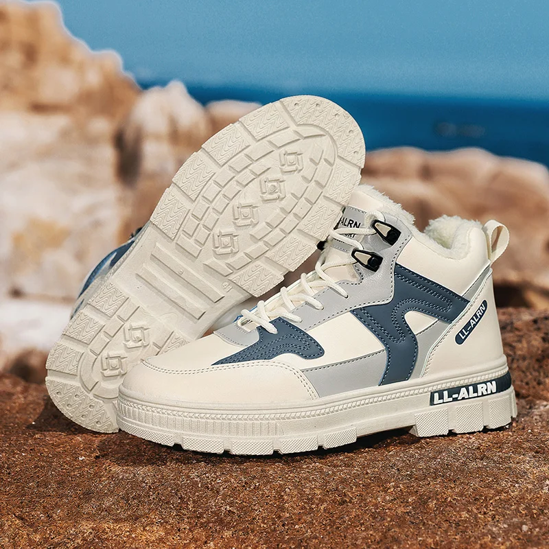 Зимние мужские высокие кроссовки уличная мужская дизайнерская повседневная