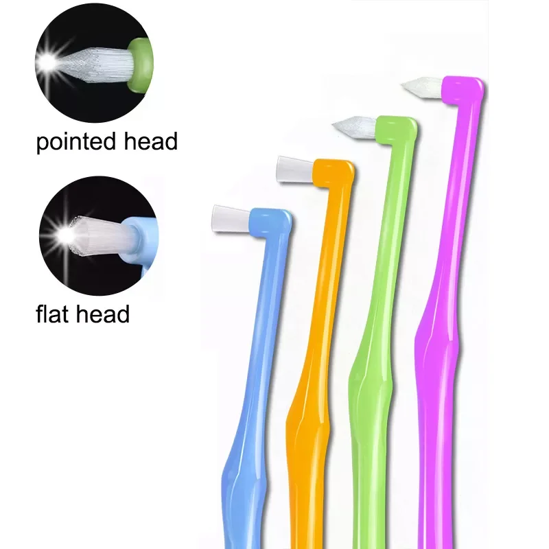 

NEW2023 1Pcs Orthodontic Toothbrush Interdental Tooth Brush Small Head Soft Hair Correction Teeth Braces Dental Floss Oral Tooth